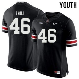 Youth Ohio State Buckeyes #46 Madu Enoli Black Nike NCAA College Football Jersey OG XEA7444KP